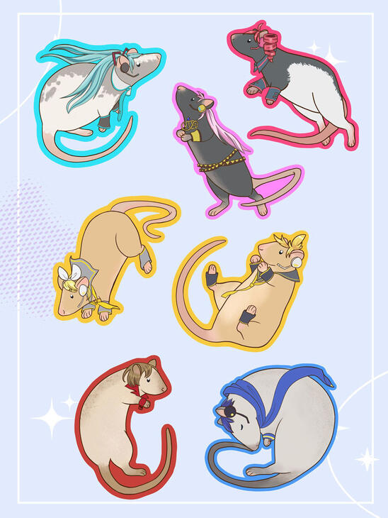 Rat-loid sticker series