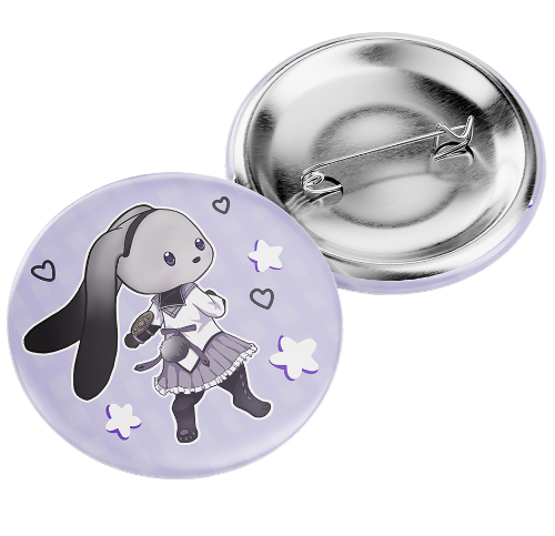 Madoka Magica inspired bunny badge